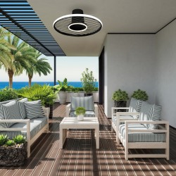 Plafoniera cu ventilator SOHO 8721 Mantra LED, Negru, Spania