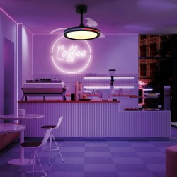 Plafoniera cu ventilator NORTH 8730 Mantra LED, Negru, Spania