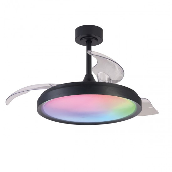 Plafoniera cu ventilator SIBERIA 8759 Mantra LED, Negru, Spania
