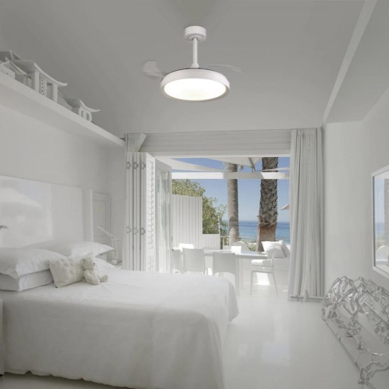 Plafoniera cu ventilator MISTRAL MINI 8829 Mantra LED, Alb, Spania