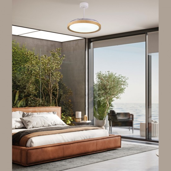 Plafoniera cu ventilator MISTRAL MINI 8830 Mantra LED, Lemn, Spania