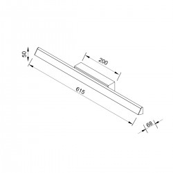 Aplica LINEAL 8963 Mantra LED, Negru, Spania