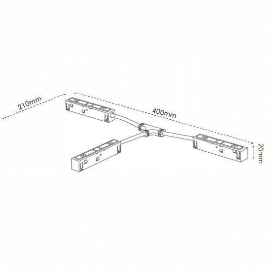 Conector T Electric MAGNETO 9021 Mantra Negru, Spania