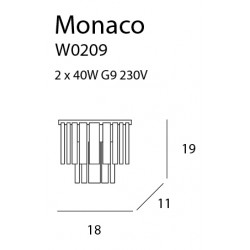 Aplica Monaco W0209 Max Light, G9
, Crom
, Polonia
