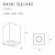 Spot Aplicat BASIC SQUARE C0071 Max Light GU10, Negru, Polonia