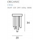 Lustra Plafon ORGANIC PL 0 C0116 Max Light LED, Cupru, Polonia