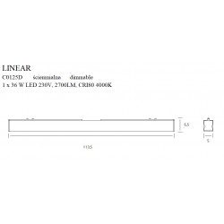 Plafoniera LINEARC113 C0125D Max Light LED, Alb, Polonia