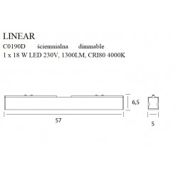 Plafoniera LINEAR57 C0190D Max Light LED, Negru, Polonia