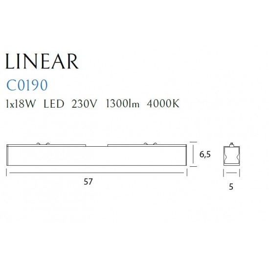 Plafoniera LINEAR57 C0190 Max Light LED, Negru, Polonia