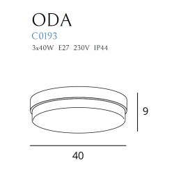 Plafoniera Baie ODA C0193 Max Light E27, Alb, Polonia