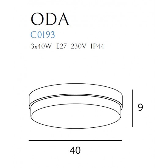 Plafoniera Baie ODA C0193 Max Light E27, Alb, Polonia