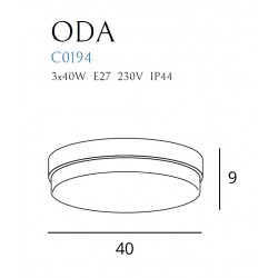 Plafoniera Baie ODA C0194 Max Light E27, Negru, Polonia