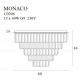 Lustra Plafon MONACOC15 C0206 Max Light G9, Auriu, Polonia