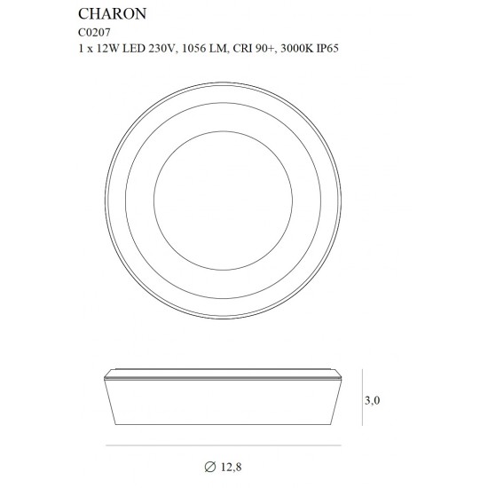 Plafoniera CHARON C0207 Max Light LED, Alb, Polonia