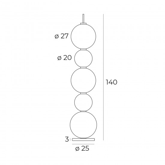 Pendul TAMA F0058 Max Light LED, Negru, Polonia