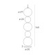 Pendul TAMA F0058 Max Light LED, Negru, Polonia
