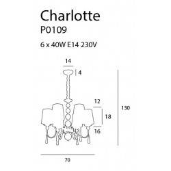 Candelabru CHARLOTTE P0109 Max Light E14, Crom, Polonia