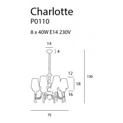 Candelabru CHARLOTTE P0110 Max Light E14, Crom, Polonia