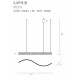 Suspensie SAPHIR P0391 Max Light LED, Crom, Polonia
