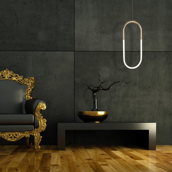 Pendul OLIVIA P0429D Max Light LED, Auriu, Polonia