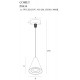 Pendul COMET P0434 Max Light LED, Negru, Polonia