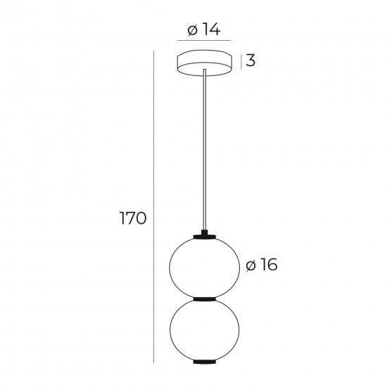 Pendul TAMA P0469 Max Light LED, Negru, Polonia