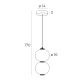 Pendul TAMA P0469 Max Light LED, Negru, Polonia