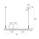 Suspensie MOMO P0487 Max Light LED, Negru, Polonia