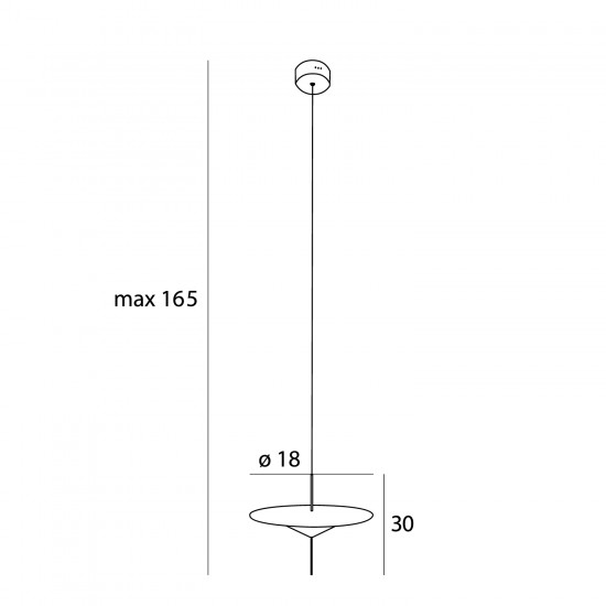 Pendul CONE P0554 Max Light LED, Negru, Polonia