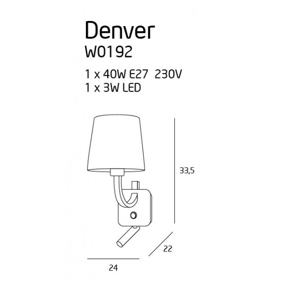Lampadar DEUX P0561 Max Light LED, Gri, Polonia