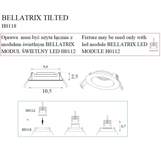 Suspensie BELLMOND P0566 Max Light LED, Gri, Polonia