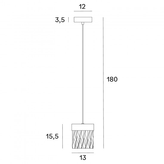 Pendul VETRO P0573D Max Light LED, Auriu, Polonia