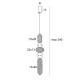Pendul BORA P0592 Max Light LED, Negru, Polonia