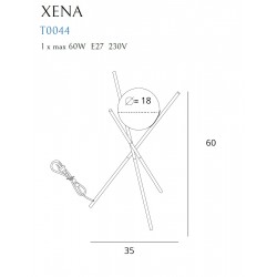 Veioza XENA T0044 Max Light E27, Alama, Polonia