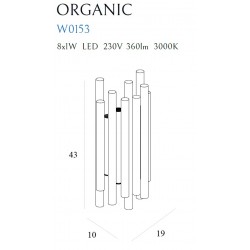 Aplica ORGANIC W0153 Max Light LED, Cupru, Polonia