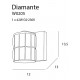 Aplica DIAMANTE W0205 Max Light G9, Crom, Polonia