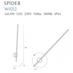 Aplica SPIDER W0212 Max Light LED, Alb, Polonia