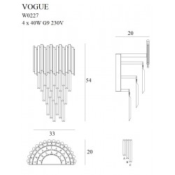 Aplica VOGUE W0227 Max Light G9, Auriu, Polonia
