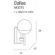 Aplica DALLAS W0255 Max Light E14, Negru, Polonia