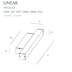 Aplica Baie LINEAR W0263 Max Light LED, Alb, Polonia