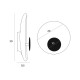 Aplica OYAKA W0325 Max Light LED, Negru, Polonia