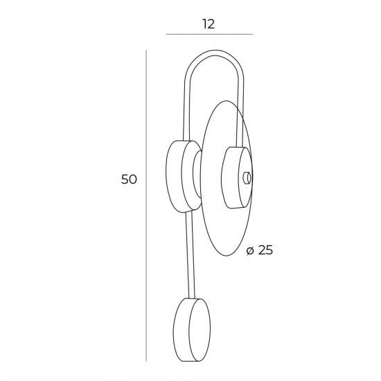 Aplica RETRO W0328 Max Light LED, Auriu, Polonia