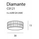 Lustra Plafon DIAMANTE C0121 Max Light G9, Crom, Polonia
