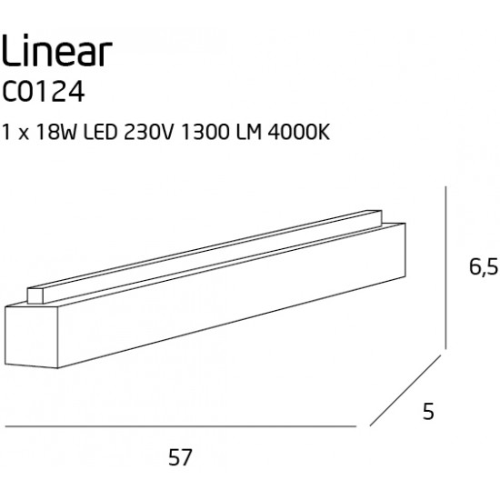 Plafoniera LINEAR57 C0124 Max Light LED, Alb, Polonia