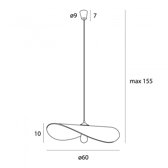 Pendul PAN P0585 Max Light E27, Alb, Polonia
