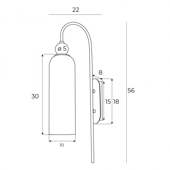 Aplica CAMPANILA W0332 Max Light E27, Alama, Polonia