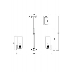 Candelabru Fortano Maytoni E27, Auriu, MOD089PL-08BS, Germania