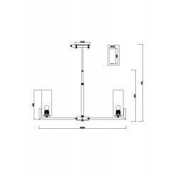 Candelabru Fortano Maytoni E27, Auriu, MOD089PL-10BS, Germania
