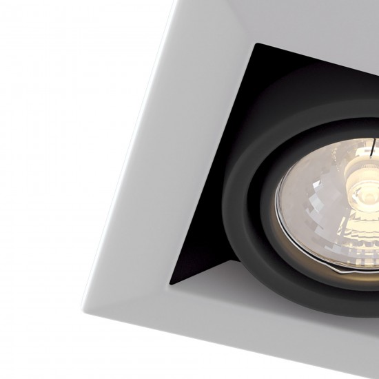 Downlight Patrat Metal Modern Maytoni GU10, Alb, DL008-2-01-W, Germania