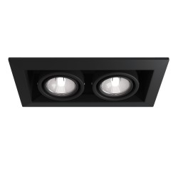 Downlight Patrat Metal Modern Maytoni GU10, Negru, DL008-2-02-B, Germania